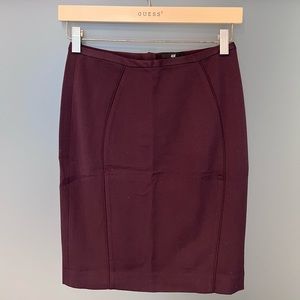 H&M Maroon Pencil Skirt